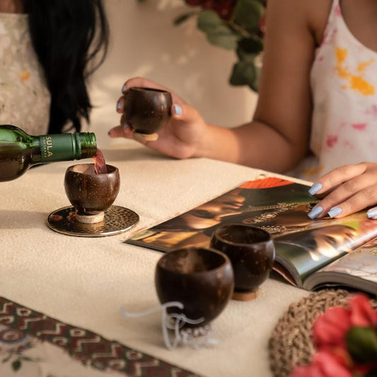 Coconut Shell Eco-friendly Shot/Wine Glass - Set of 2